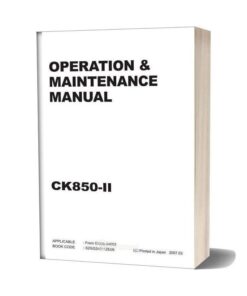 Kobelco Crawler Crane Ck850 2f Operator & Maintenance Manual (S2gg24001ze09)