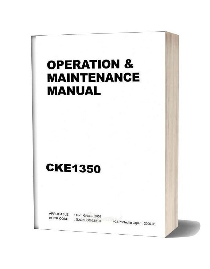 Kobelco Crawler Crane Cke1350 Operation Manual(S2gn30002ze03)
