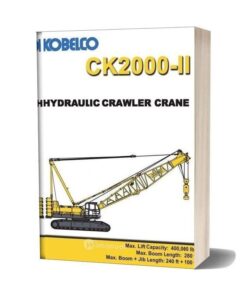 Kobelco Hydraulic Crawler Crane Ck2000 Ii Spec Book 12 07