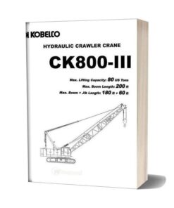 Kobelco Hydraulic Crawler Crane Ck800 Iii Spec Book