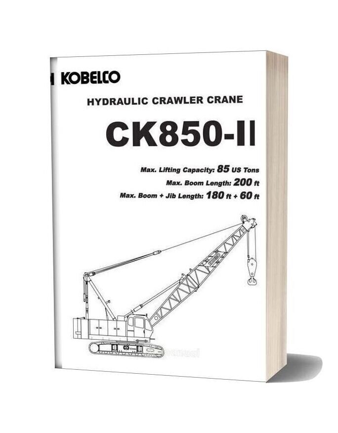 Kobelco Hydraulic Crawler Crane Ck850 Ii