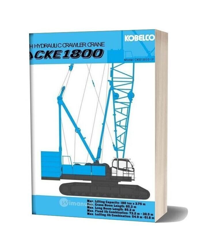 Kobelco Hydraulic Crawler Crane Cke1800 1f Specifications