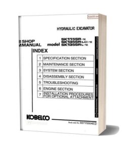 Kobelco Sk115sr 1e Sk135sr Lc 1e Sk135srl 1e Hydraulic Excavator S5yy0004e