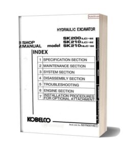 Kobelco Sk200 Lc 6e Sk210 Lc 6e Sk210nlc 6e Hydraulic Excavator S5yn00014e