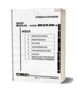 Kobelco Sk25sr 2 Hydraulic Excavator Book Code No S5pv0001e