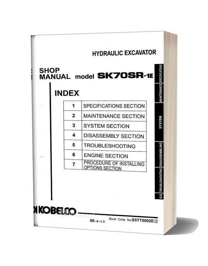 Kobelco Sk70sr 1e Shop Manual S5yt0002e