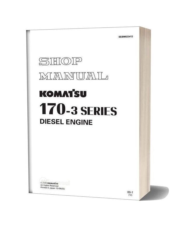 Komatsu 170 3 Series Diesel Engine Shop Manual