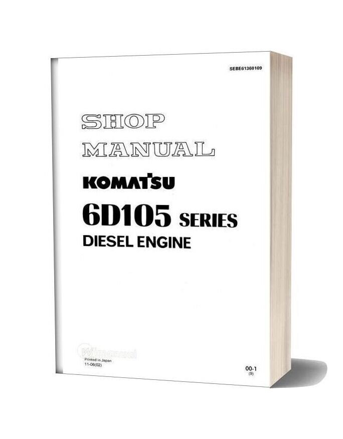 Komatsu 6d105 Series Diesel Engine Shop Manual