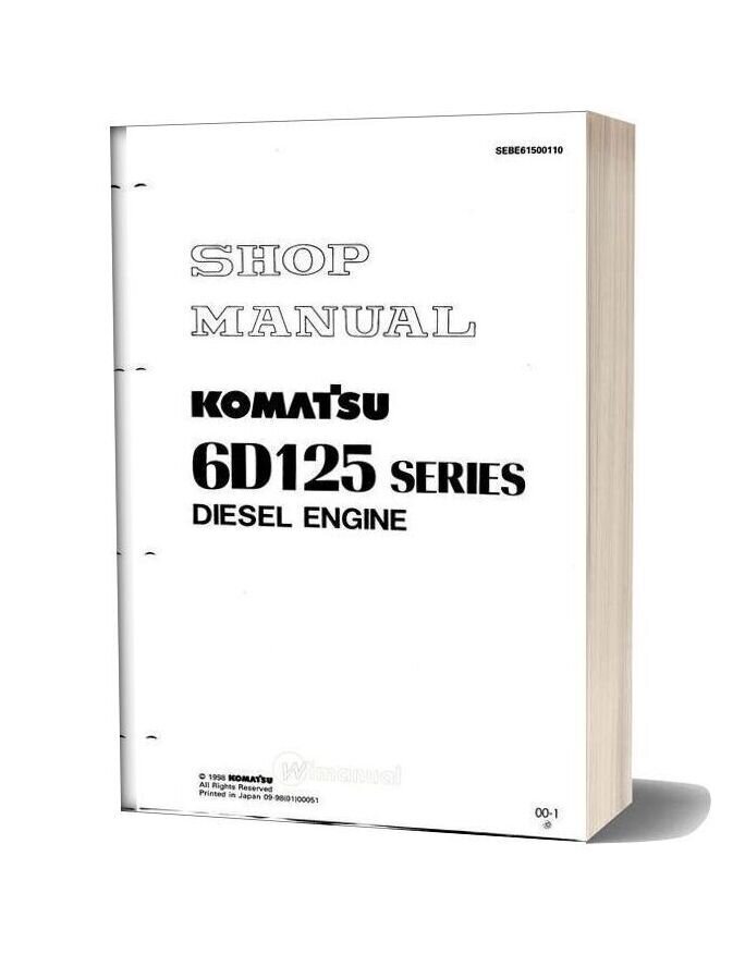 Komatsu 6d125 Series Diesel Engine Shop Manual