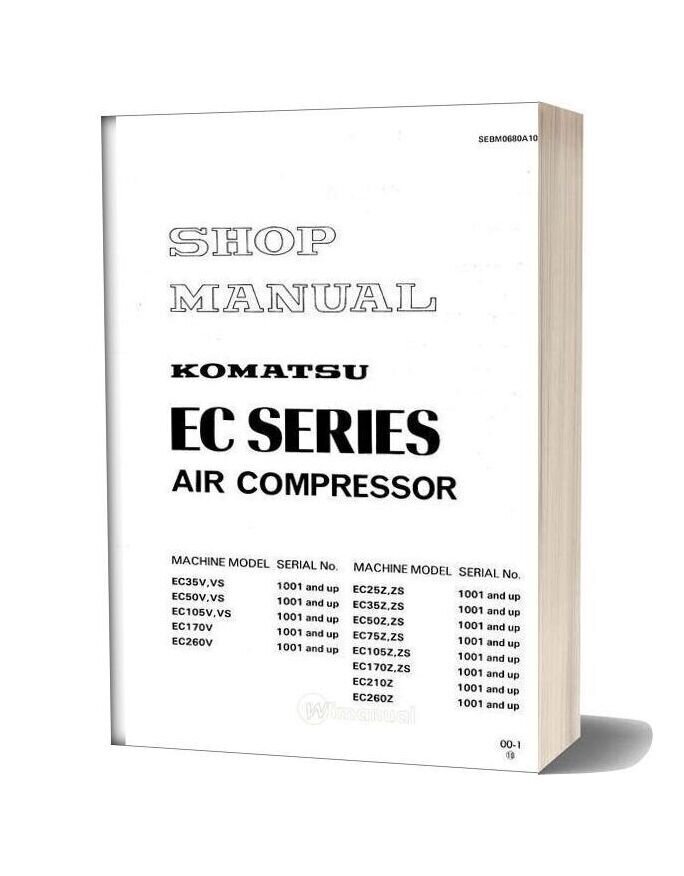 Komatsu Air Compressor Ec260v 1 Workshop Manuals