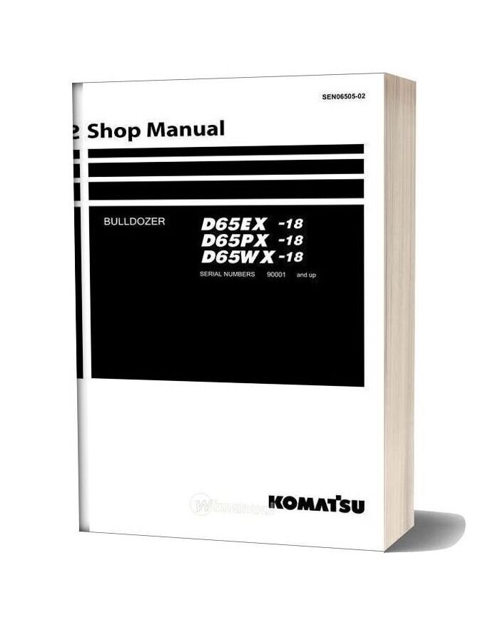 Komatsu Crawler Doozer D65ex 18 Shop Manual