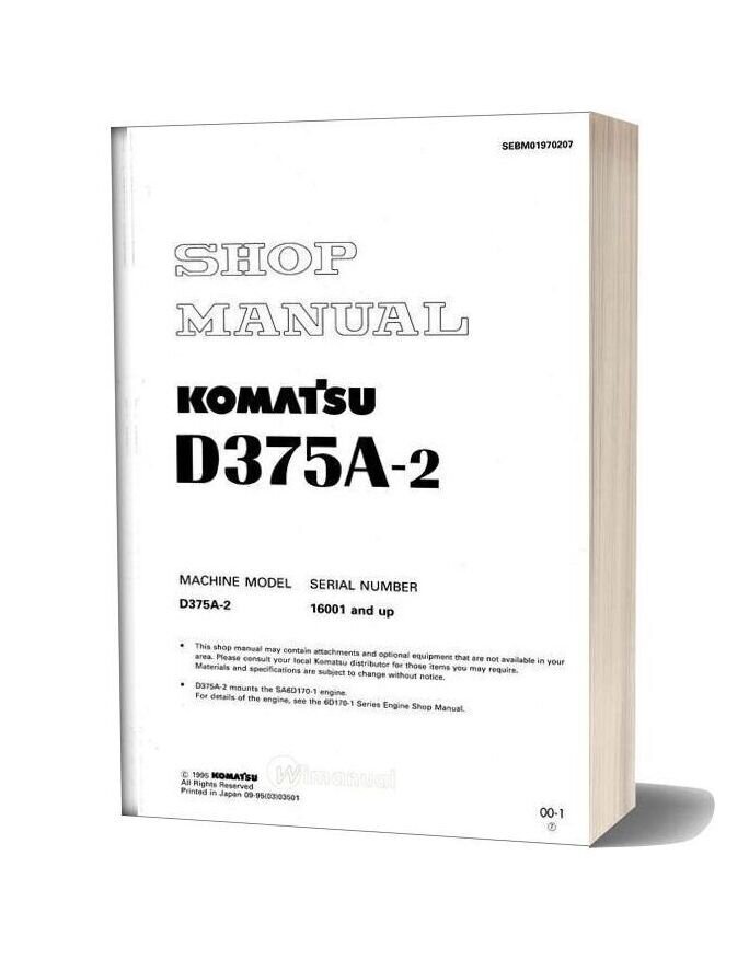 Komatsu D375a 2 Shop Manual