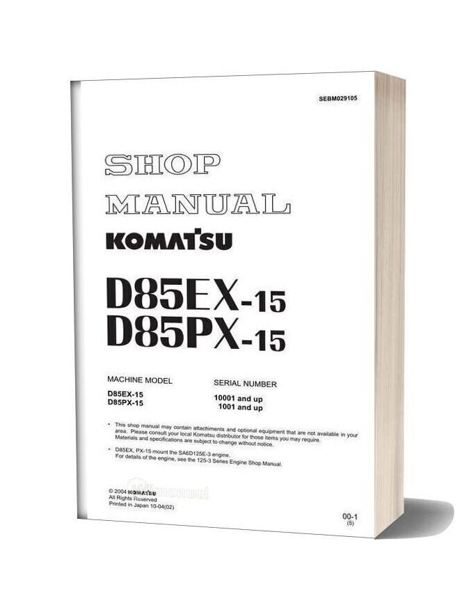 Komatsu D85ex Px 15 Shop Manual