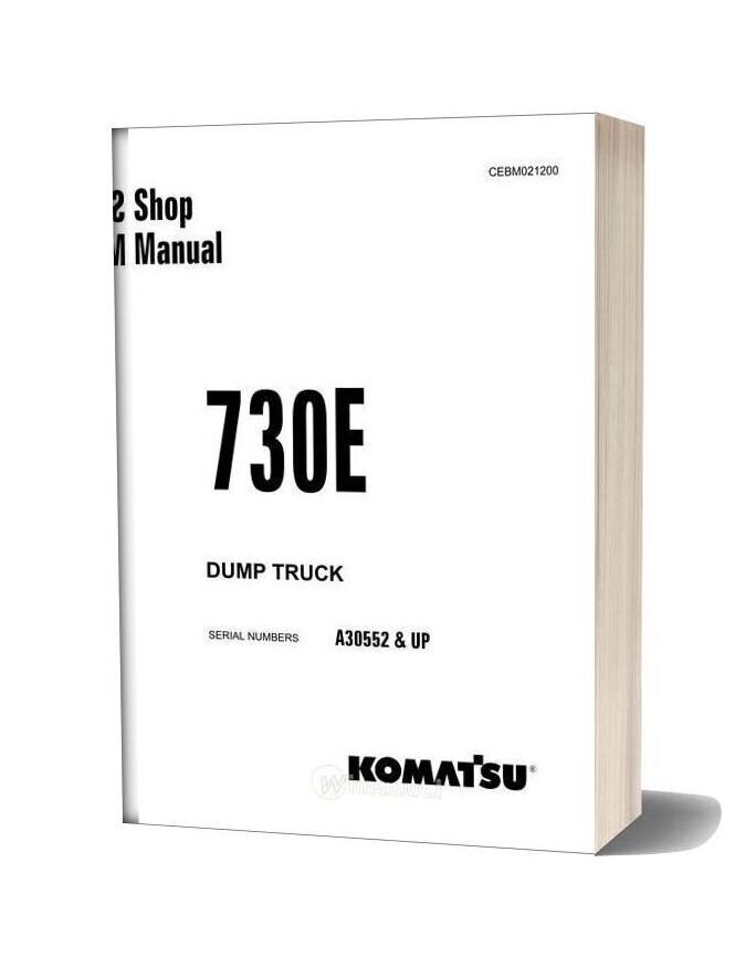 Komatsu Dump Truck 730e Shop Manual