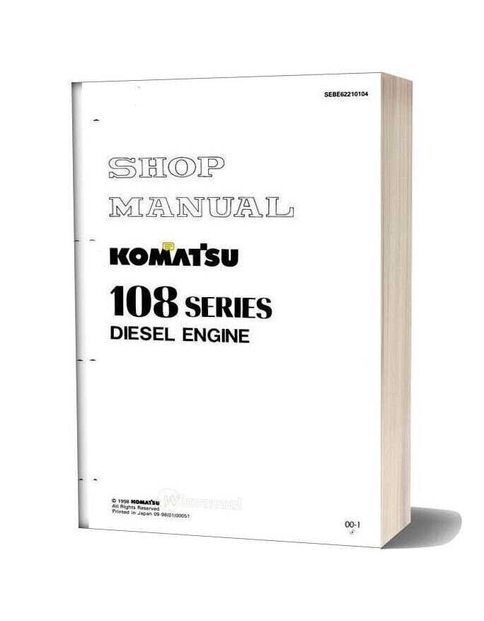 Komatsu Engine 108 2 Series Shop Manual