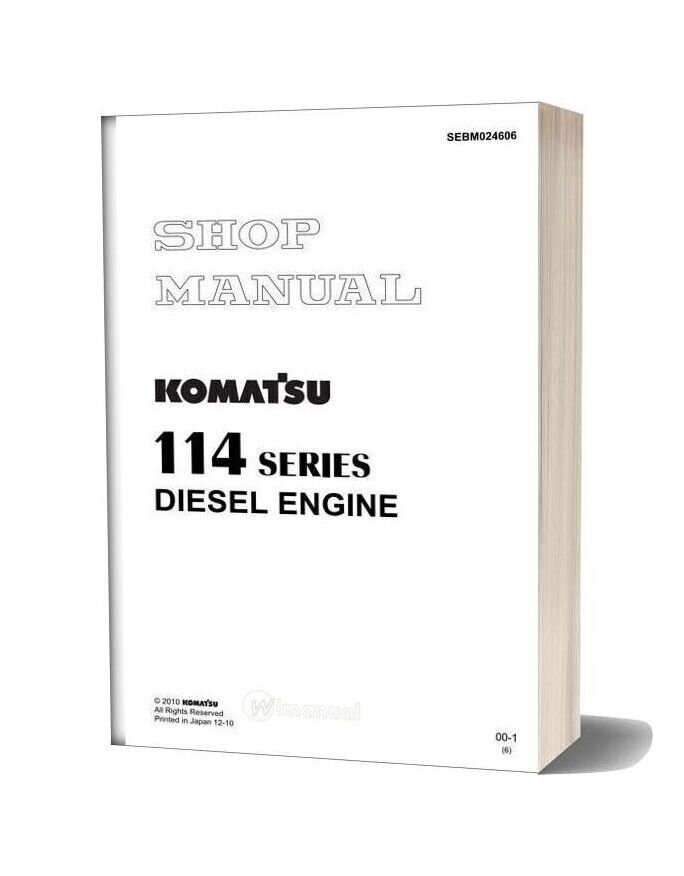 Komatsu Engine 114 2 Series Workshop Manuals