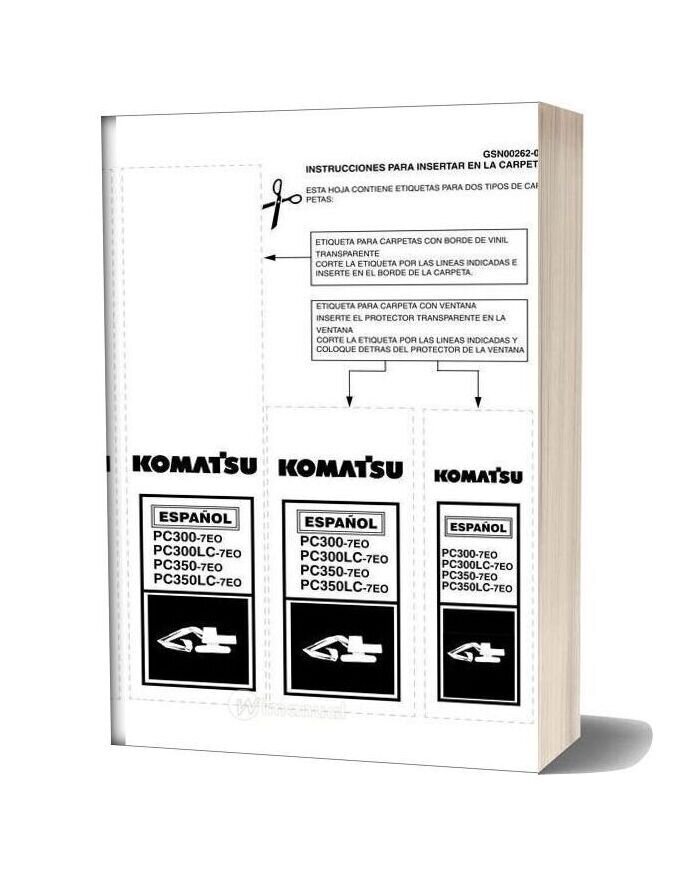 Komatsu Galeo Pc300 350 Excavator Hydraulic Shop Manual