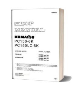 Komatsu Hydraulic Excavator Pc150 6k Shop Manual