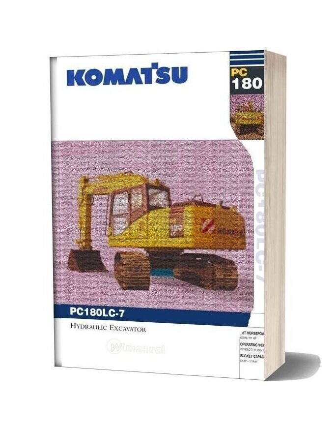 Komatsu Hydraulic Excavator Pc180 Lc7 Sales Brochure
