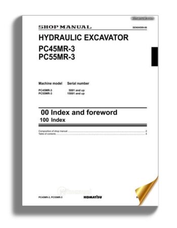 Komatsu Hydraulic Excavator Pc55mr3 Shop Manual