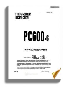 Komatsu Hydraulic Excavator Pc600 6 F Field Assembly Instruction