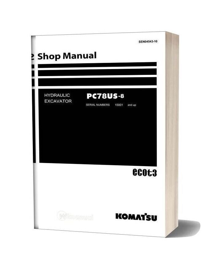 Komatsu Hydraulic Excavator Pc78us 8 Shop Manual