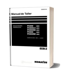 Komatsu Hydraulic Excavator Pc850se 8eo Shop Manual