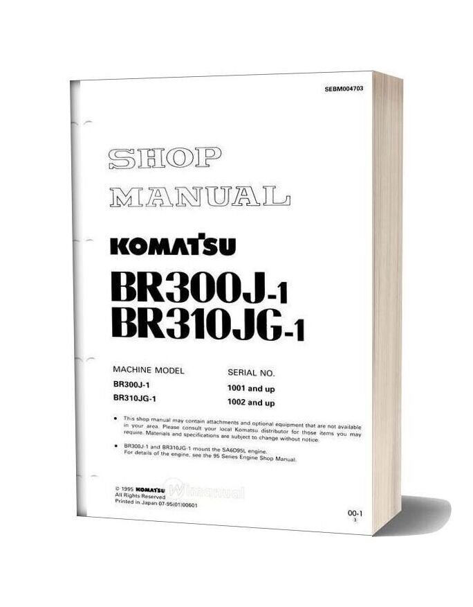 Komatsu Mobile Crushers Br300j 1 Shop Manual