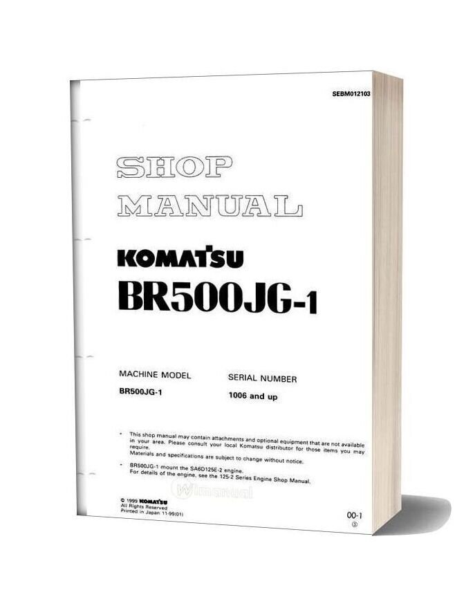 Komatsu Mobile Crushers Br500jg 1 Shop Manual