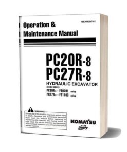 Komatsu Pc20r 8 Pc27r 8 Operation And Maintenance Manual