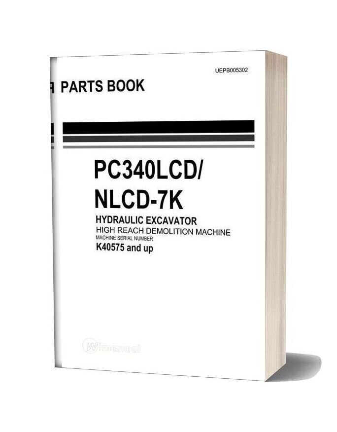 Komatsu Pc340lcd 340nlcd 7k Parts Book