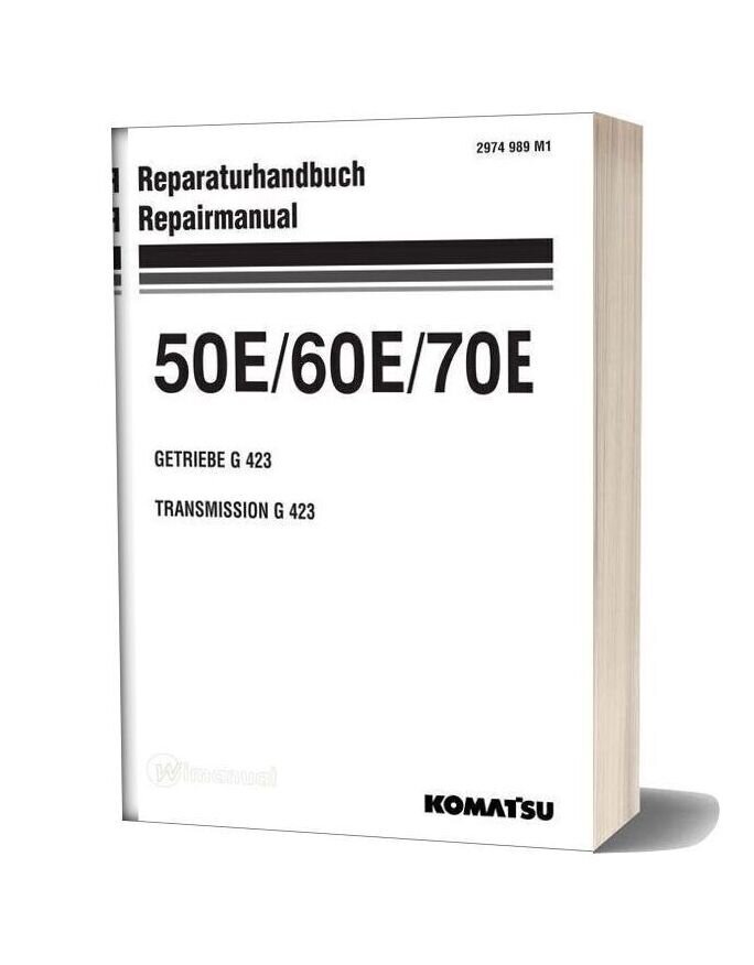 Komatsu Transmission Gear 50e 60e 70e Repair Manual