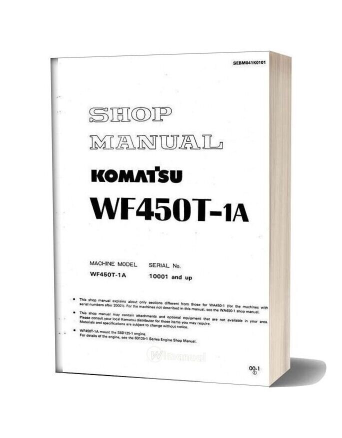 Komatsu Trash Compactors Wf450t 1 Workshop Manuals