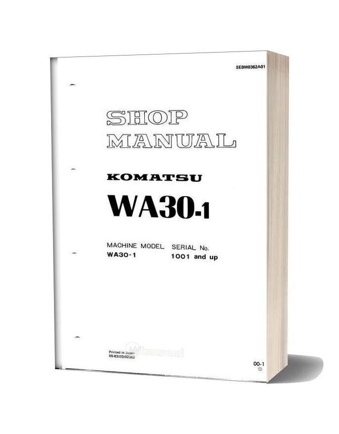 Komatsu Wheel Loaders Wa30 1 Shop Manual