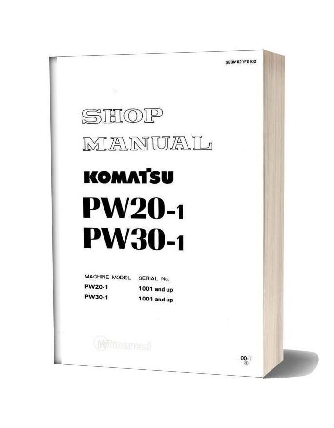 Komatsu Wheeled Excavators Pw20 1 Shop Manual