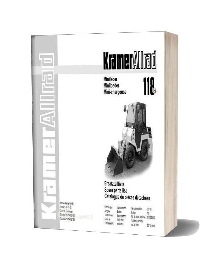 Kramer 118 Serie2 Spare Parts