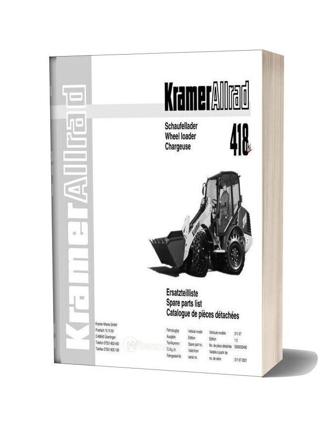 Kramer 418 Serie2 Spare Parts