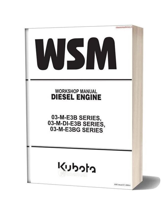 Kubota 03 M Series Service Manual