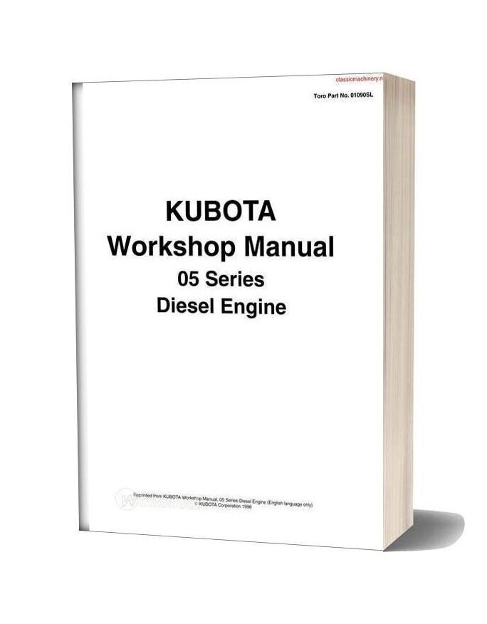 Kubota 05 Series Diesel Engine Workshop Manual-30k14497