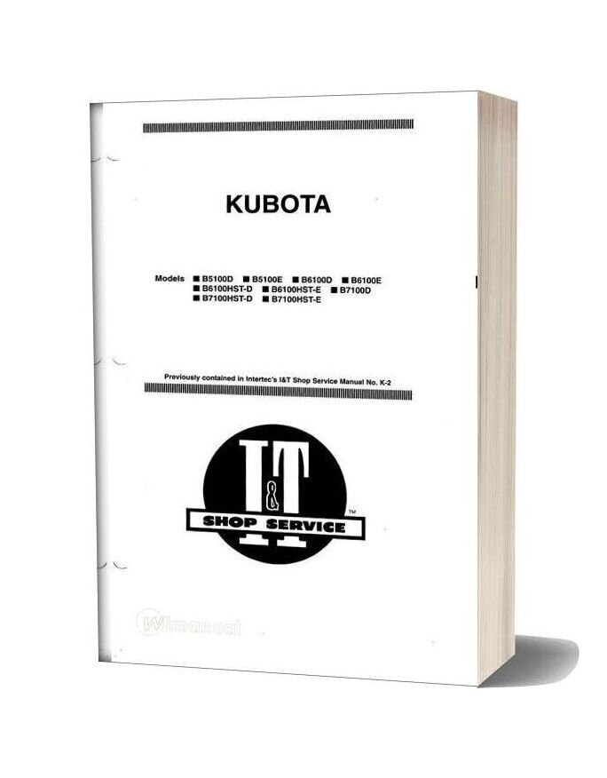 Kubota B5100 B7100 Service Manual