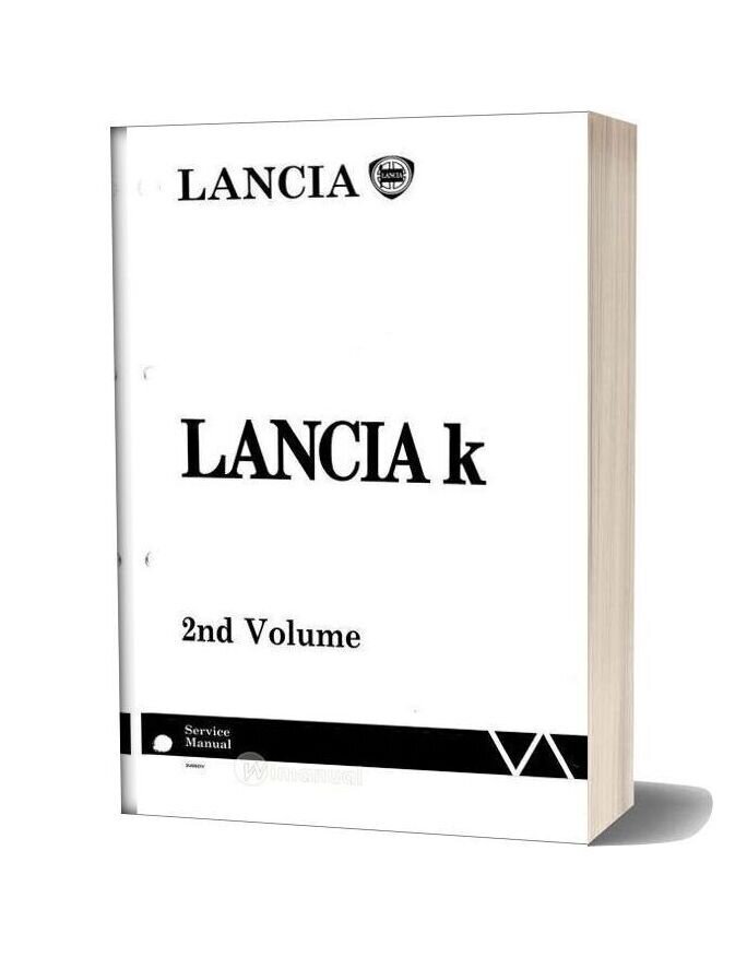Lancia Kappa Workshop Service Manual 2nd Volumes