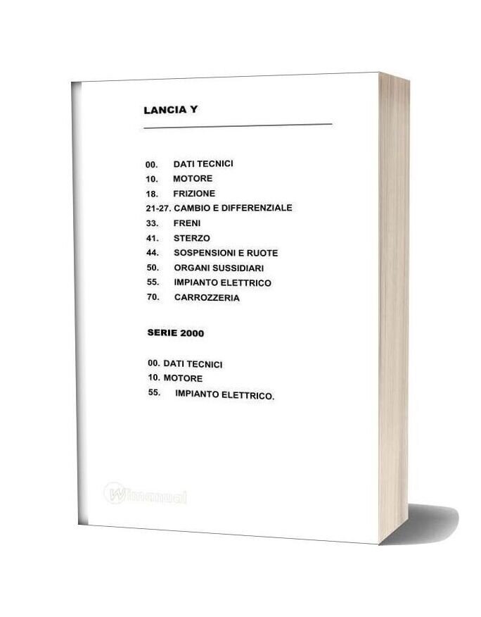 Lancia Y Workshop Manual-12l17443