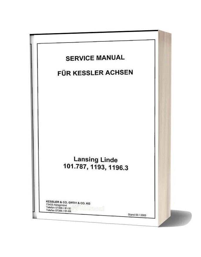 Linde 101 787 1193 1196 Service Manual