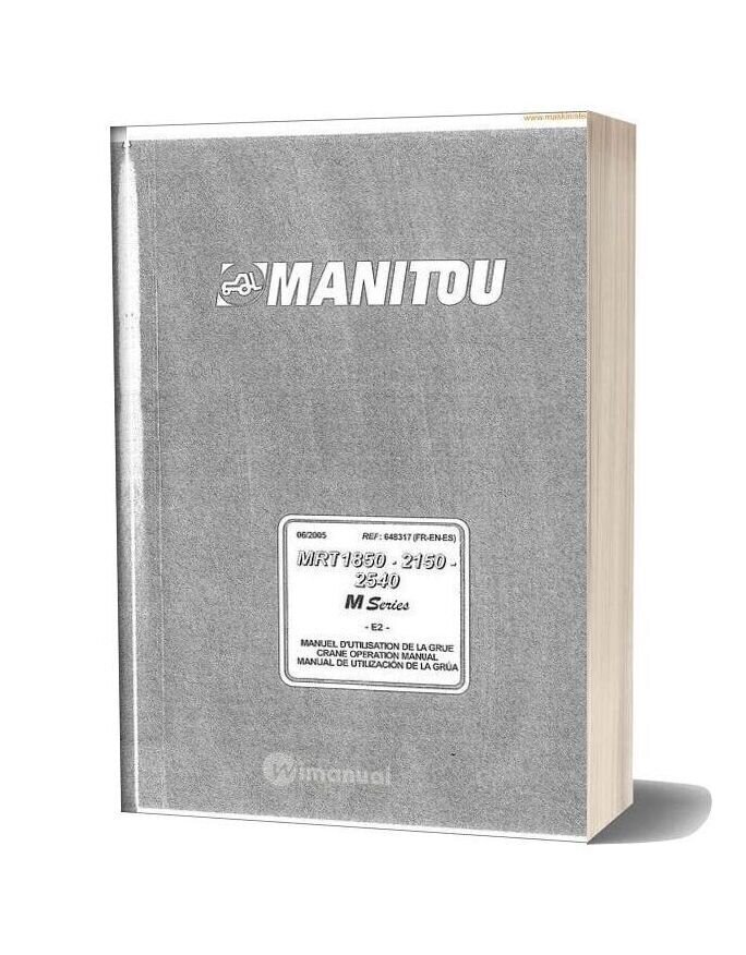 Manitou Mrt1850 2540 Crane Instructions Fr En Es Sec Wat