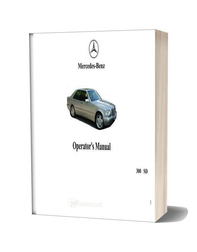 Mercedes Benz 300sd 1993 Operators Manual