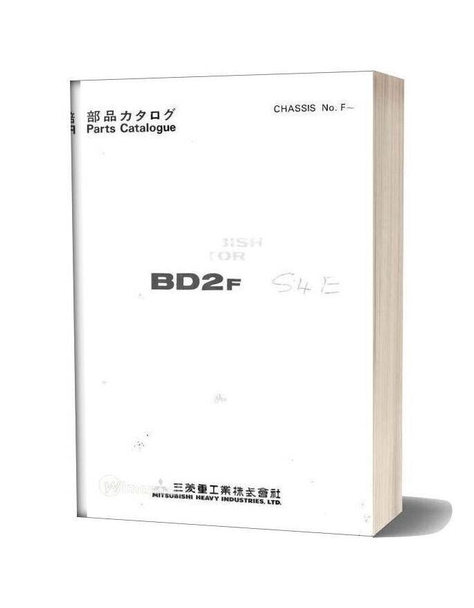 Mitsubishi Bd2f Bd2g Bd2j Bulldozer Part Catalog