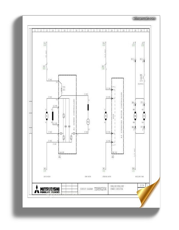 Mitsubishi Forklift Trucks Circuit Diagram Ts890204