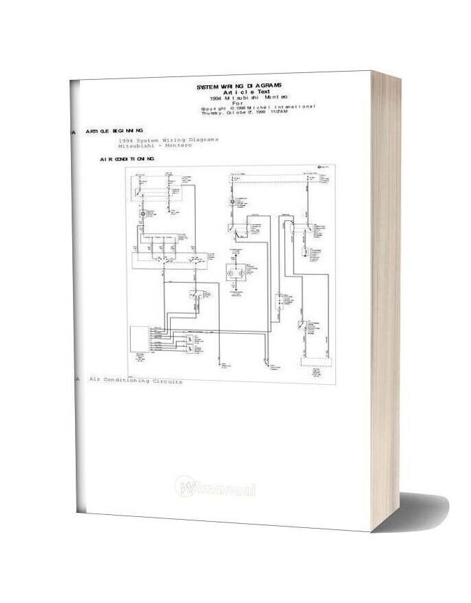 Mitsubishi Pajero 1994 Wiring Diagram