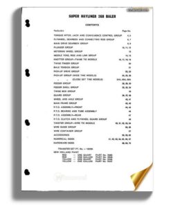 thumbnail image 2 of New Holland 273 Baler Service & Parts Manual – 248 Pages, Printed Shop Manual 2 of 6