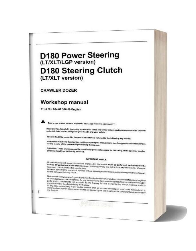 New Holland D180t Craler Dozer Workshop Manual
